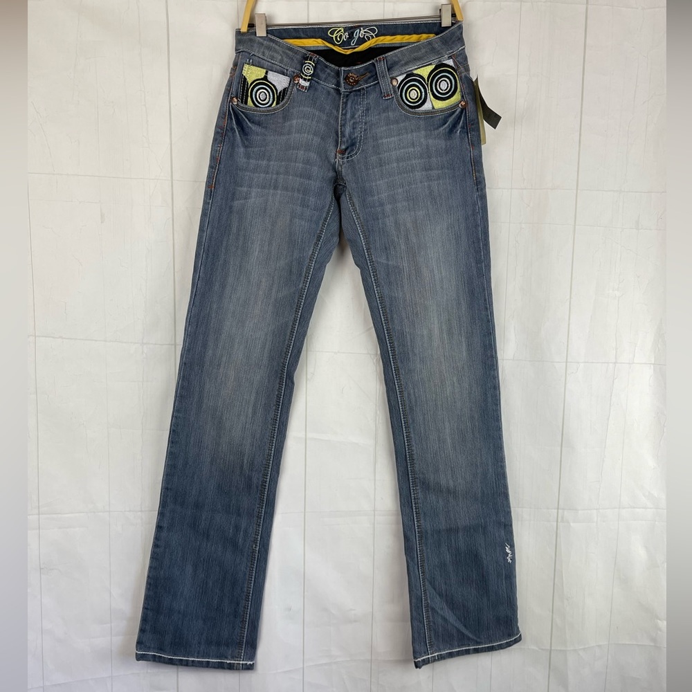 NWT Coogi Embroidered Straight Leg Jeans Size 5/6